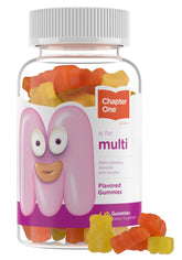 Zahler frasco frontal con gomitas multivitamínicas, fácil identificación y aporte diario