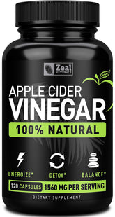 Zeal Naturals frasco frontal mostrando 120 cápsulas y beneficio de conveniencia