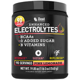 Zeal Naturals vista frontal del envase mostrando 90 porciones y marca