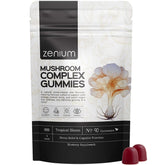 Zenium frasco frontal mostrando diseño y cantidad de 90 gomitas, confianza y calidad