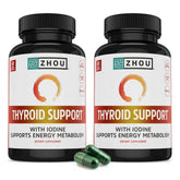 ZHOU envase frontal mostrando apoyo tiroideo y beneficios claros