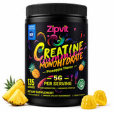 zipvit frasco frontal mostrando 135 gomitas y tamaño del envase