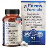 ZnS Health botella frontal mostrando etiquetas y beneficios claros