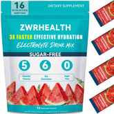 Zwrhealth empaque frontal mostrando 16 sticks ideal para hidratación rápida