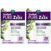 ZzzQuil envase frontal mostrando 56 tabletas y beneficios nocturnos