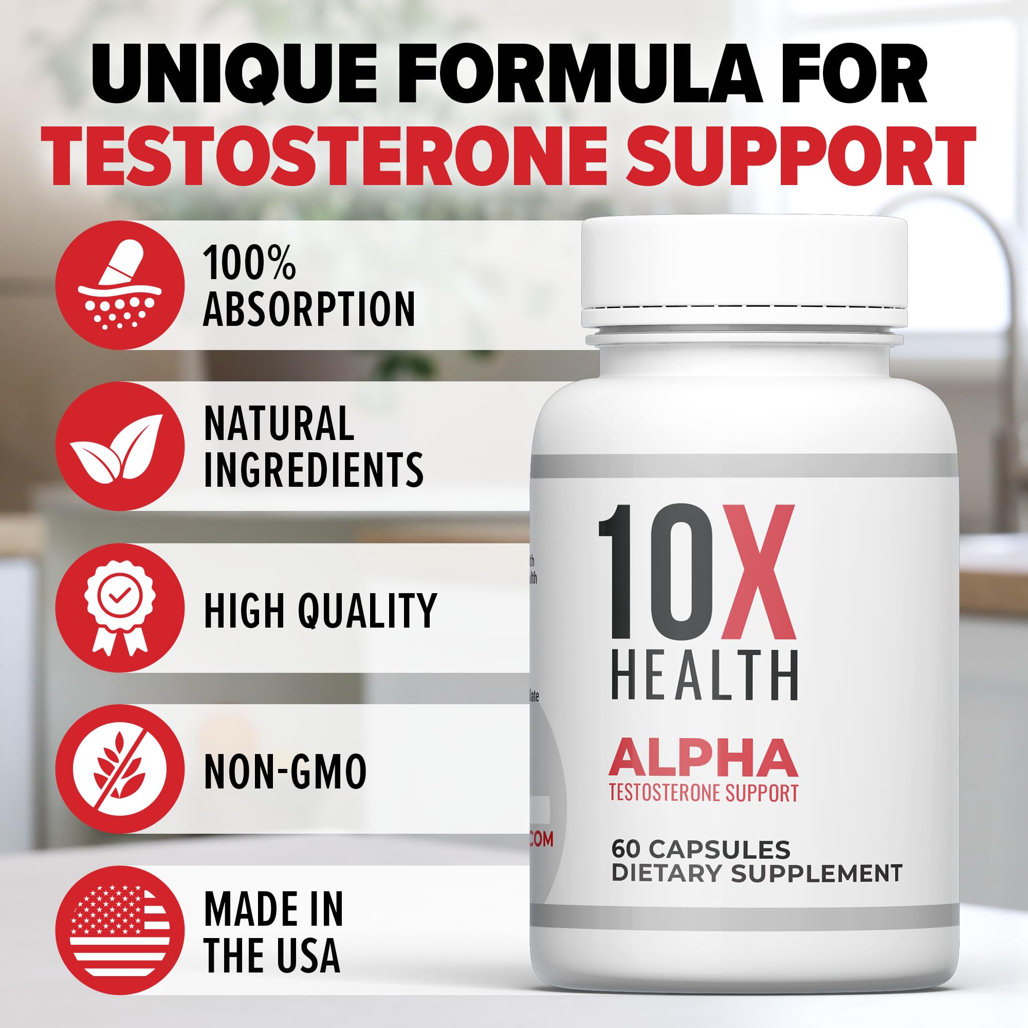 10X Health System etiqueta cercana con ingredientes y datos de calidad