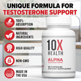10X Health System etiqueta cercana con ingredientes y datos de calidad