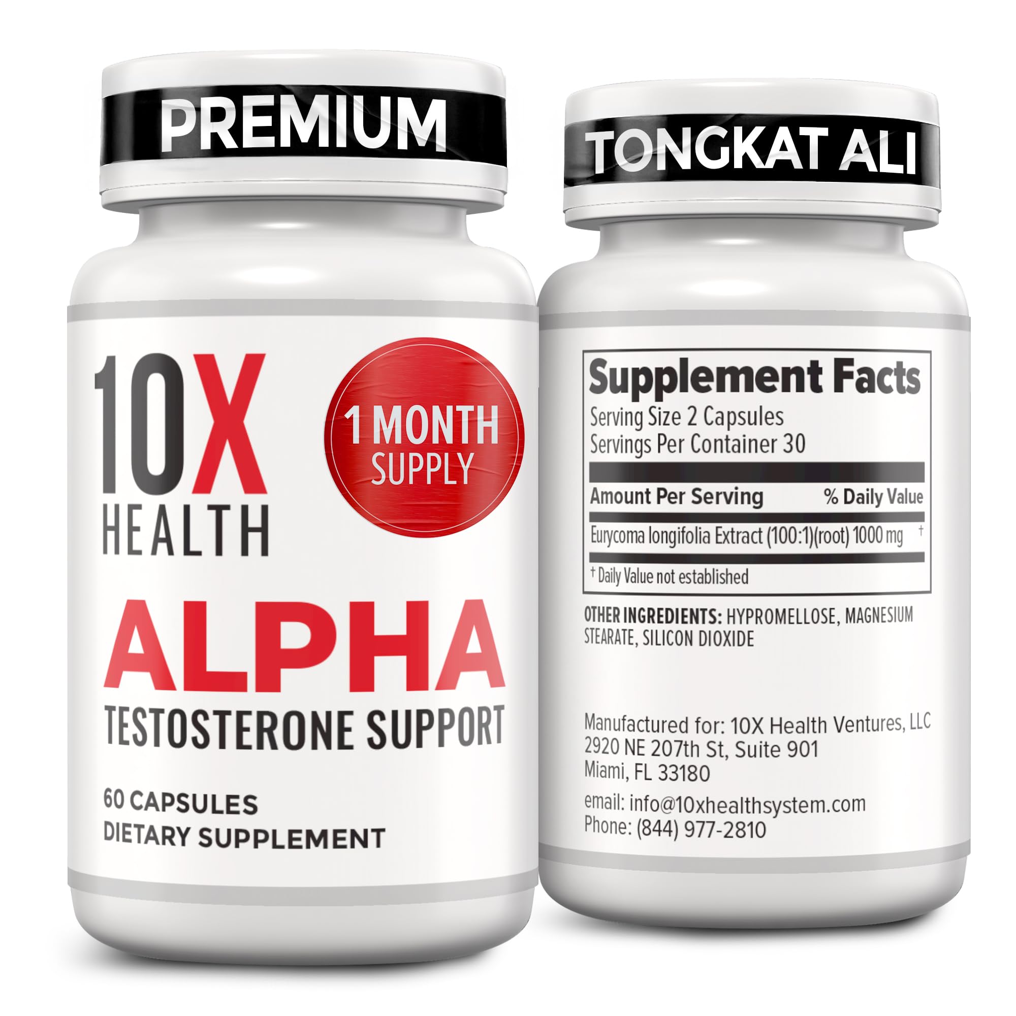 10X Health System frasco frontal mostrando producto y etiqueta clara