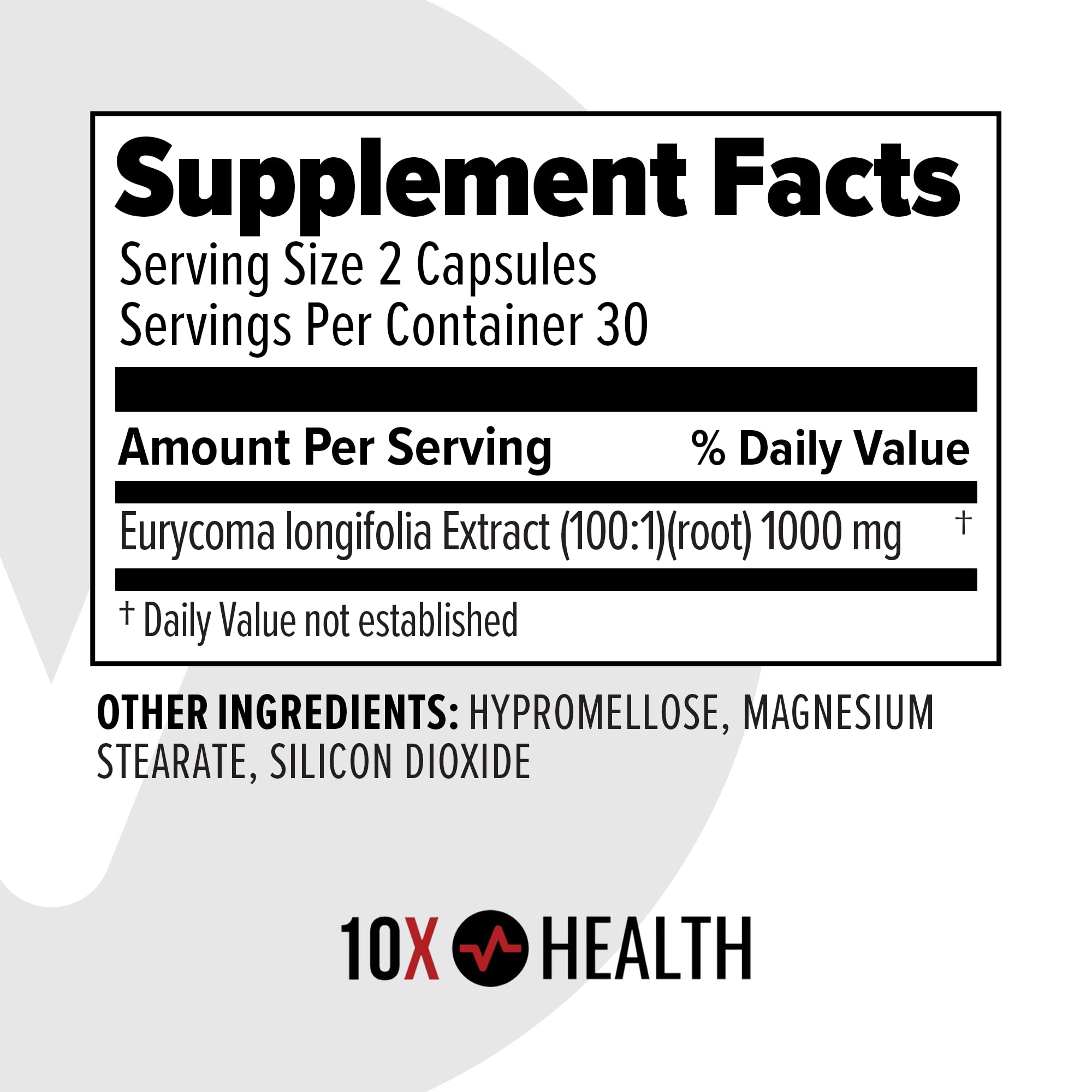 10X Health System cápsula entre dedos para ver recubrimiento y tamaño