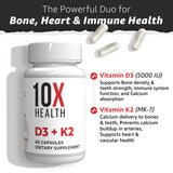 10X Health etiqueta con información de ingredientes, beneficio transparencia y confianza