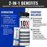 10X Health sobre abierto mostrando textura líquida y fácil mezcla