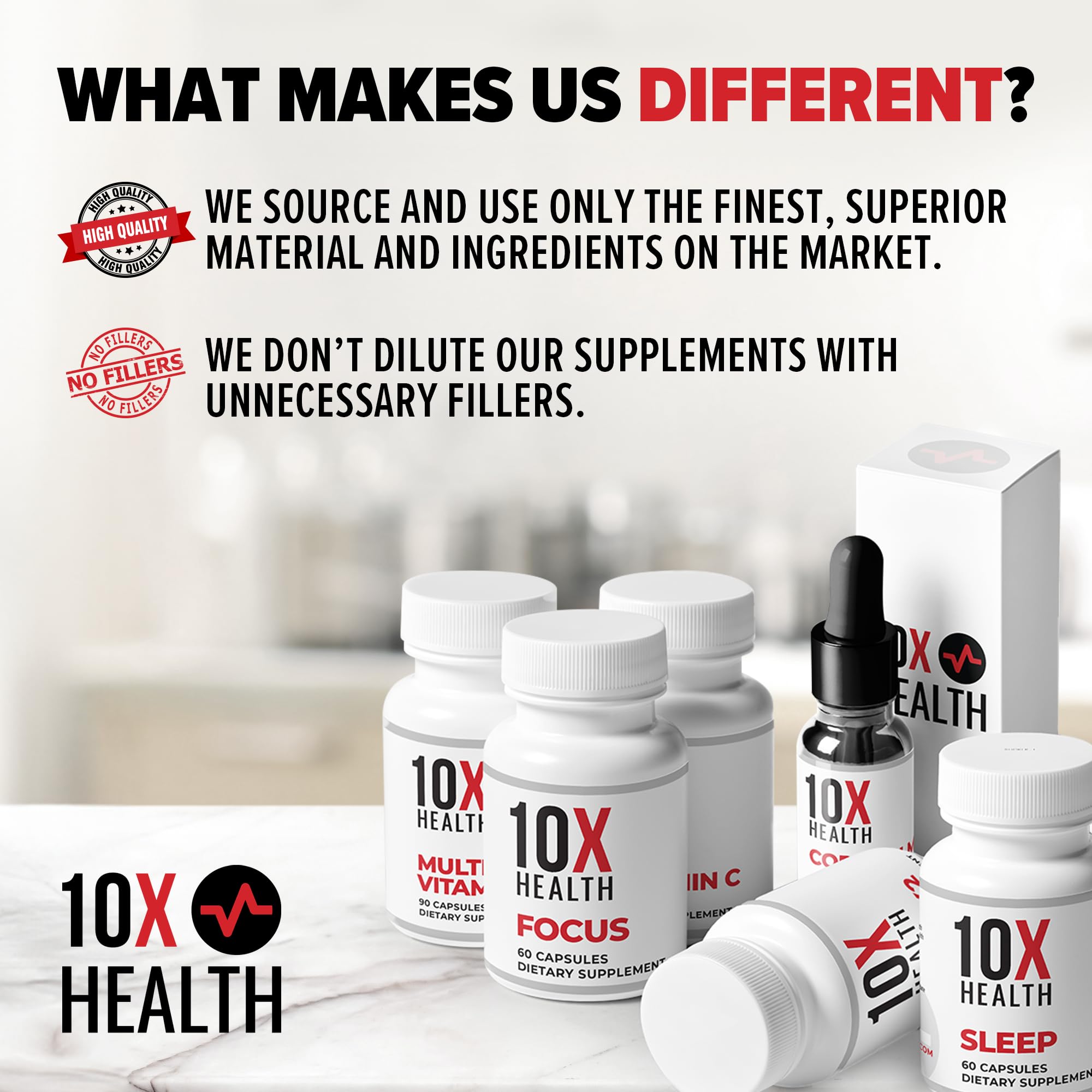 10X Health System producto en dormitorio ilustrando mejor descanso y ambiente