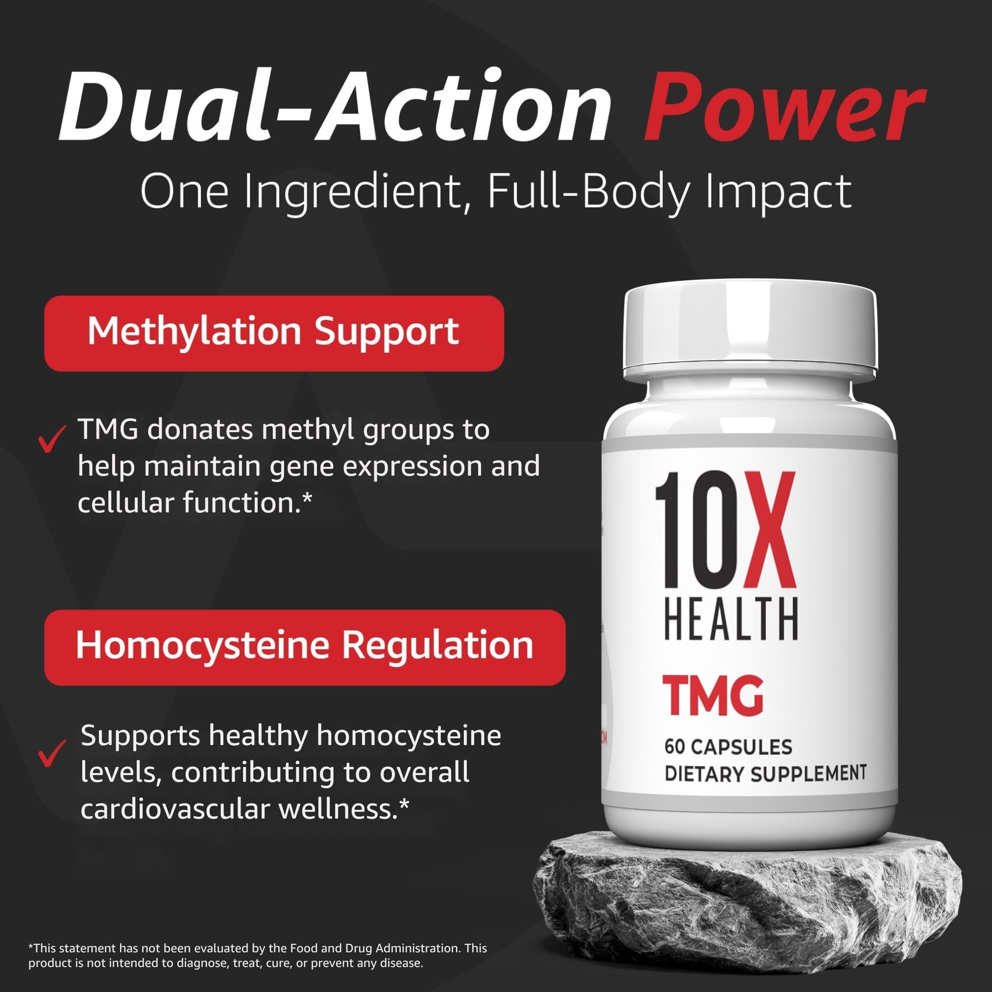 10X Health detalle del polvo de betaine mostrando textura pura