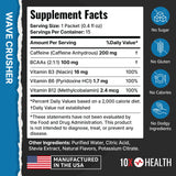 10X Health etiqueta de ingredientes resaltando calidad y pruebas por lote