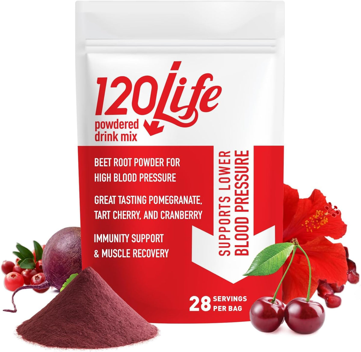 120LIFE frente del empaque mostrando 28 porciones y propiedades naturales