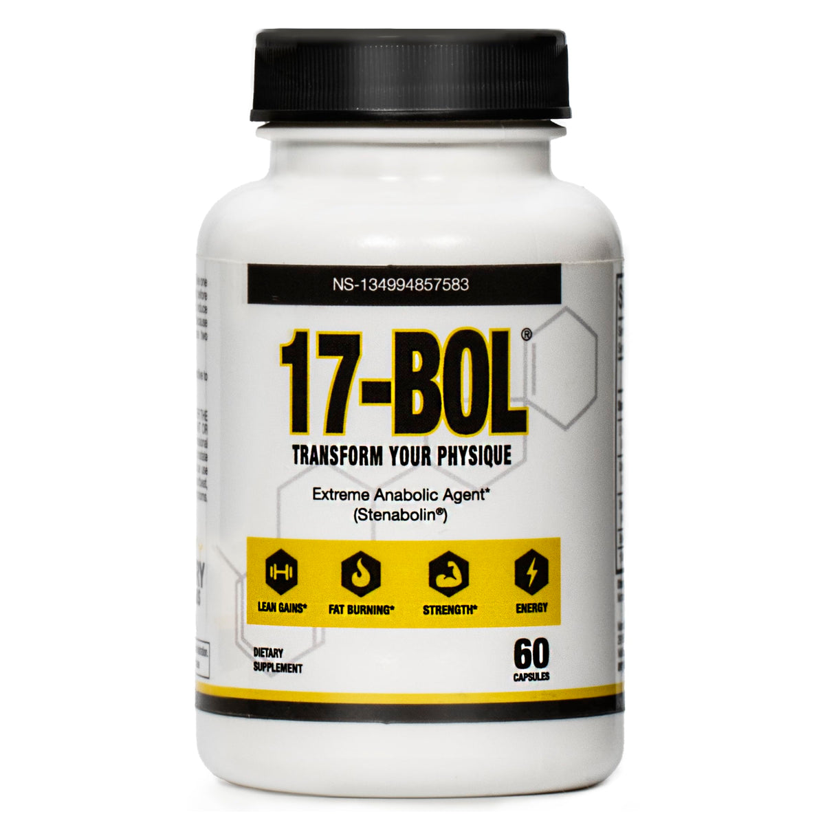 17-BOL frente del envase mostrando marca y propósito de rendimiento