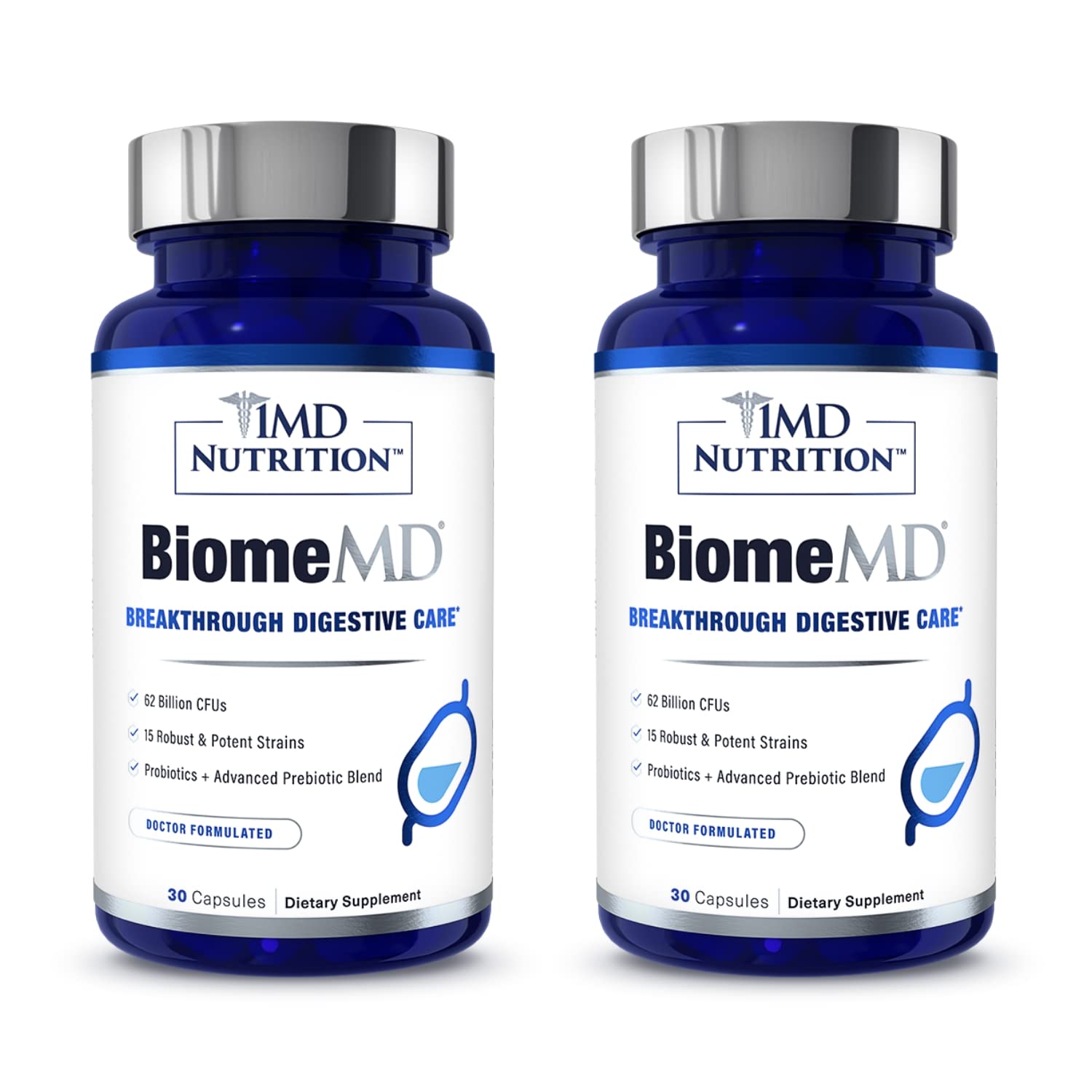 1MD Nutrition vista frontal del envase mostrando la marca y beneficios