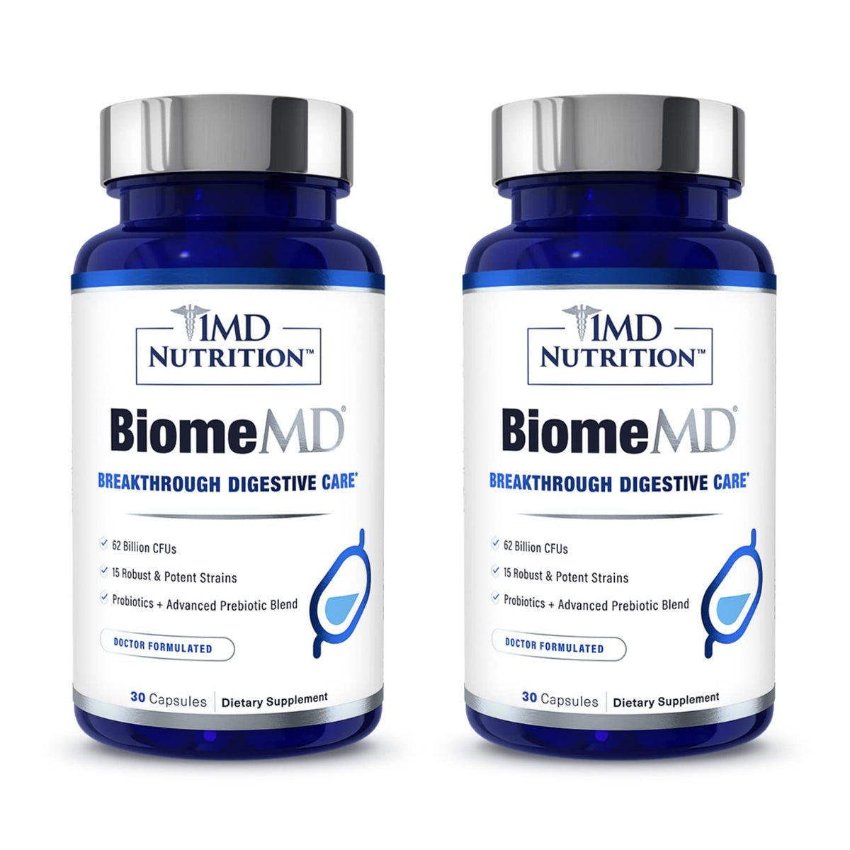 1MD Nutrition vista frontal del envase mostrando la marca y beneficios