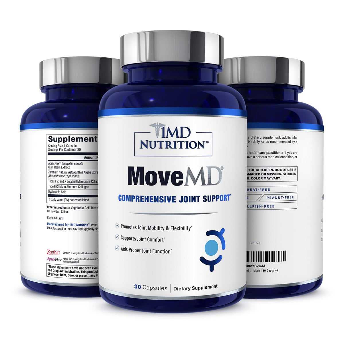 1MD Nutrition frontal del envase mostrando fórmula y beneficio para movilidad