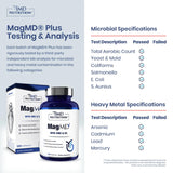 1MD Nutrition primer plano de cápsula realzando textura y tamaño