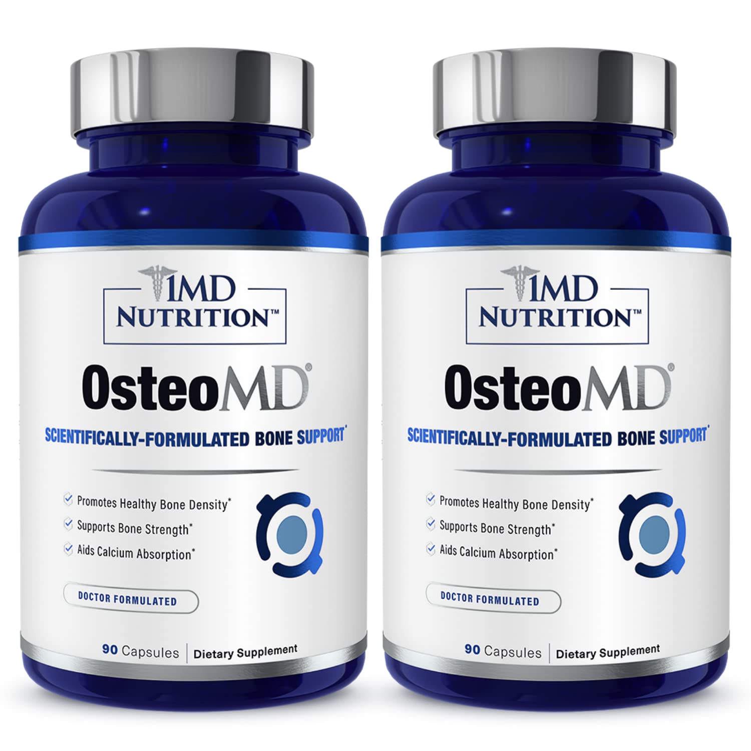 1MD Nutrition OsteoMD vista frontal mostrando el envase y la información clara