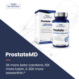 1MD ProstateMD cápsula junto a regla para comparar tamaño y dosificación