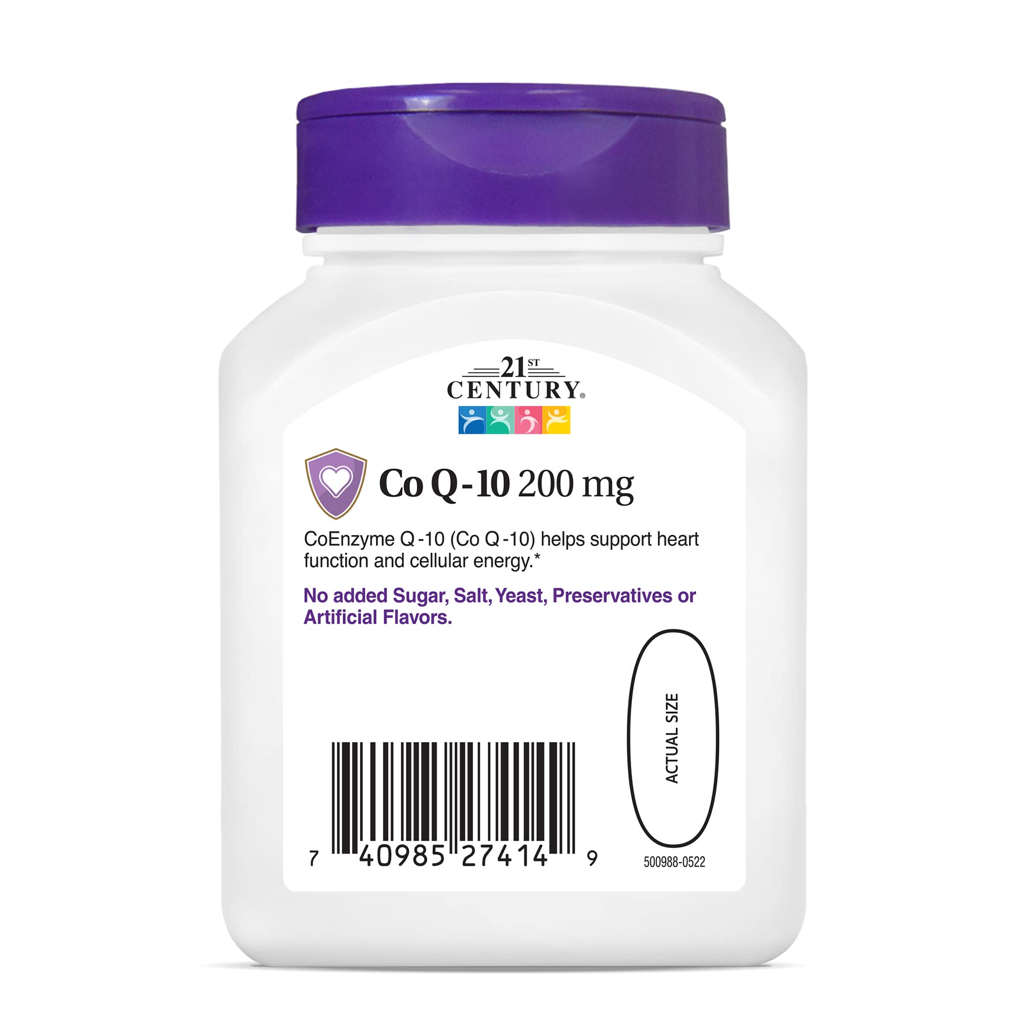 21st Century etiqueta nutricional legible con ingredientes y pureza