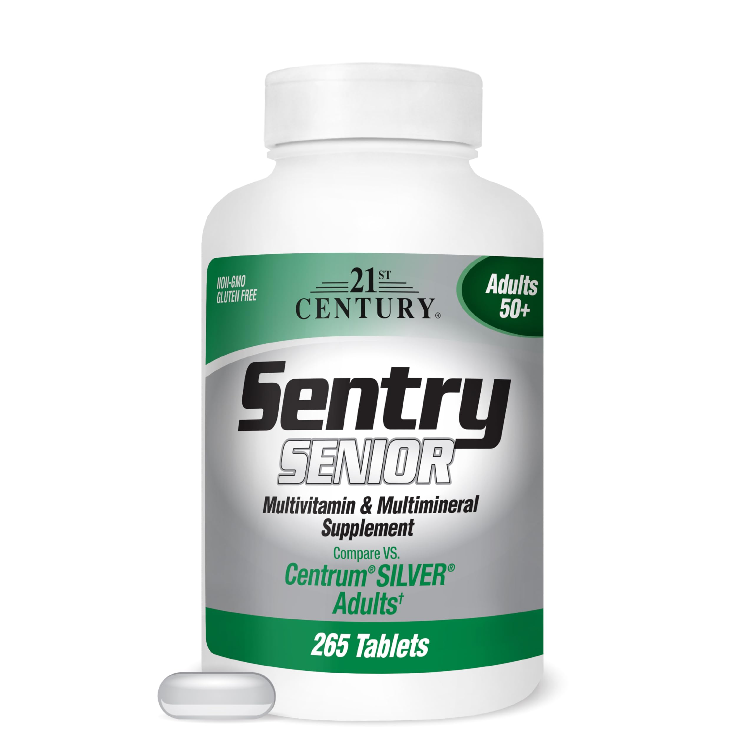 21st Century frasco frontal mostrando etiqueta y beneficios claros