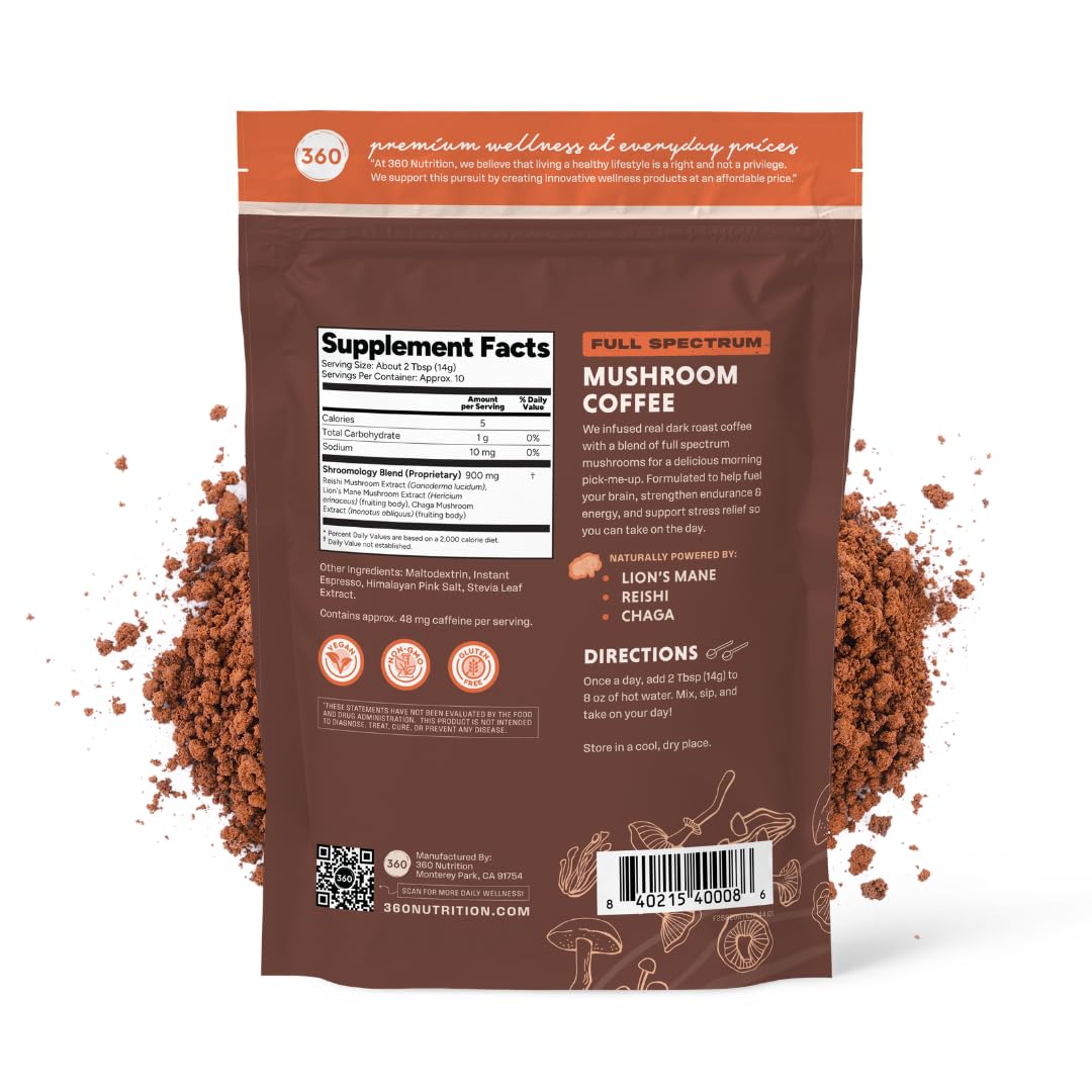 360 Nutrition polvo instantáneo mostrando textura y mezcla homogénea
