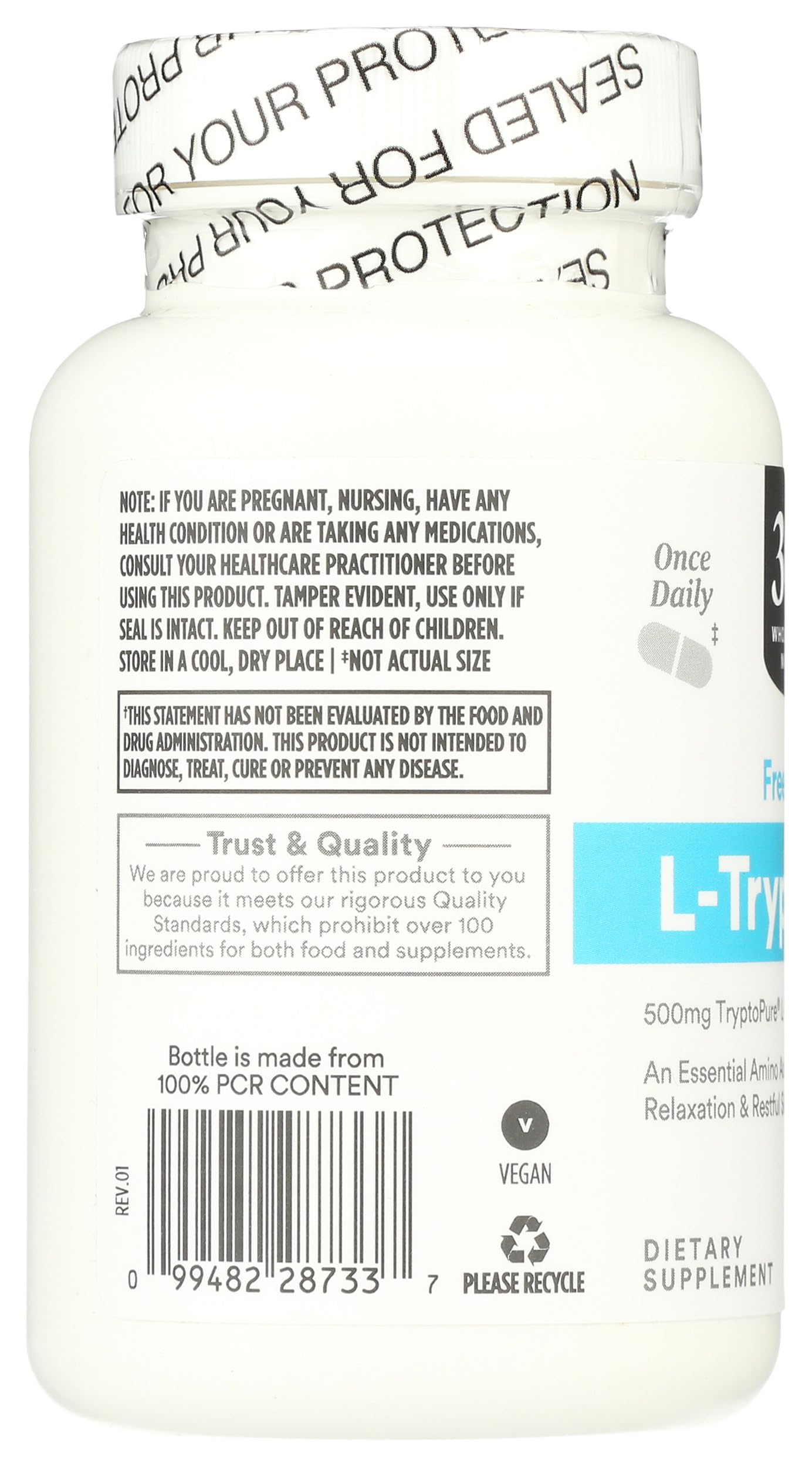 365 by Whole Foods Market primer plano de etiqueta con ingredientes y ausencia de aditivos