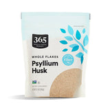 Envase 365 by Whole Foods Market psyllium husk frontal, presentación y etiqueta clara
