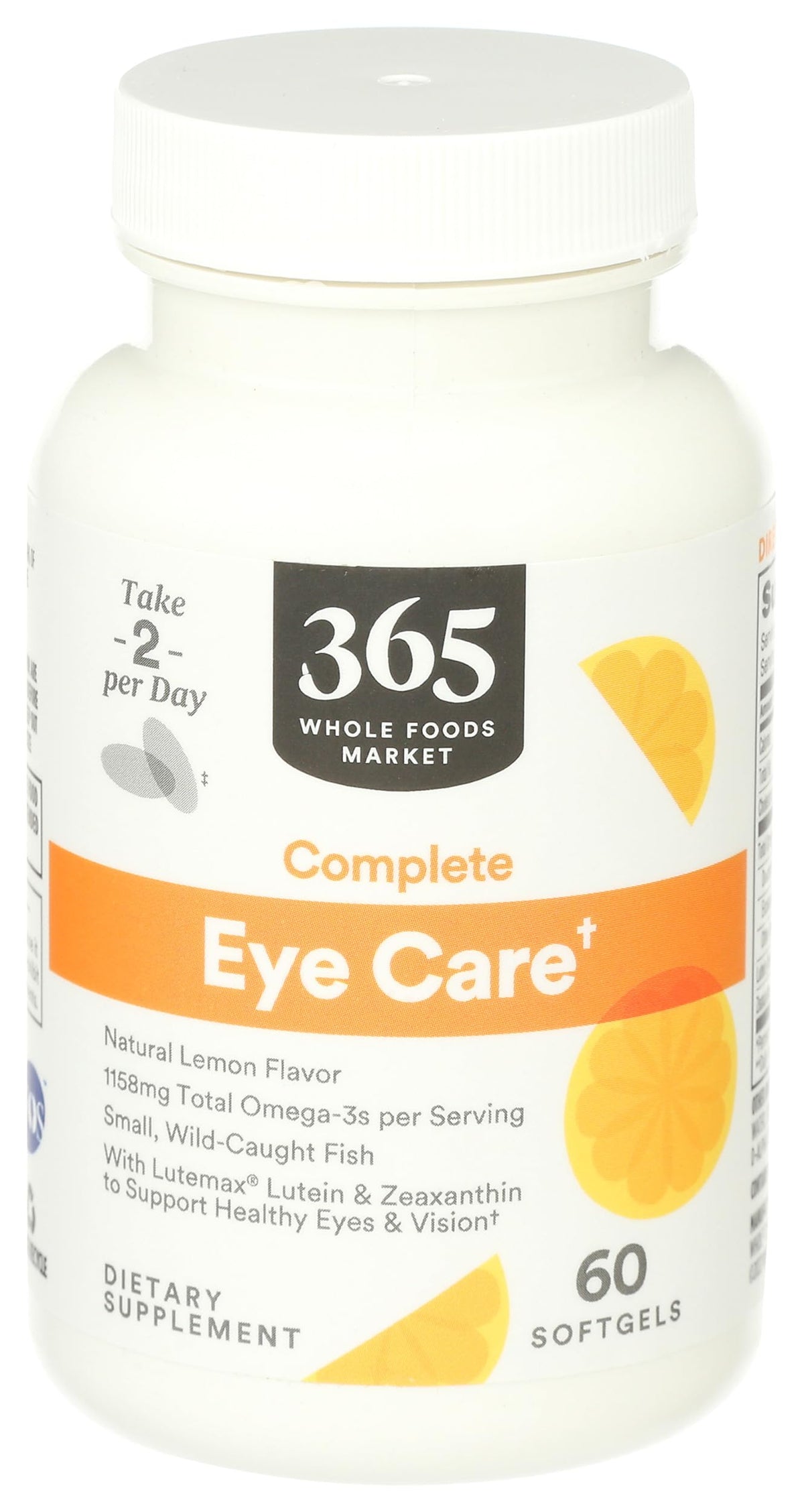 365 by Whole Foods Market frontal del envase mostrando 60 ct y beneficios