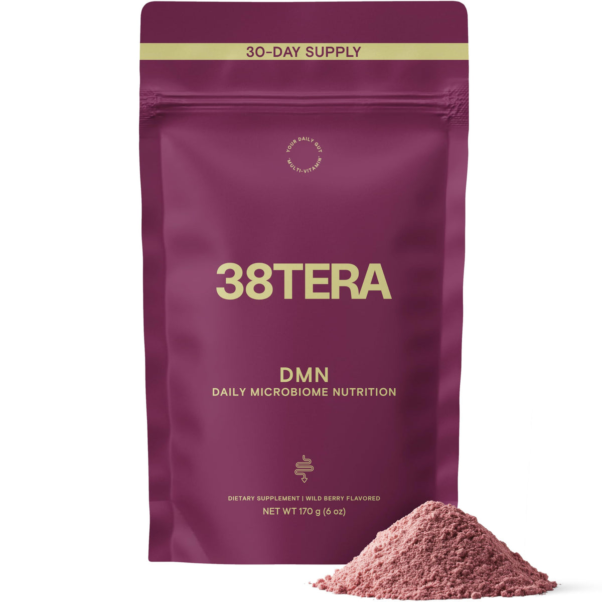 38TERA envase frontal Wild Berry mostrando presentación y beneficios