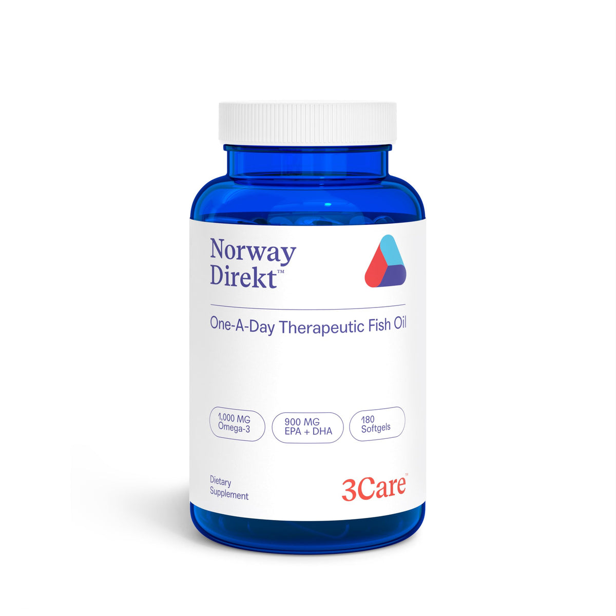 3Care Norway Direkt frontal del envase mostrando etiqueta y beneficios de pureza