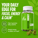 4 Your Wellness gomitas junto a botella de agua para uso pre ejercicio