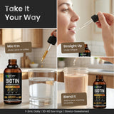 4Ever Beauty botella en mano para comparar tamaño y portabilidad