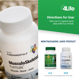 4Life botella en mano para comparar tamaño y control de dosis