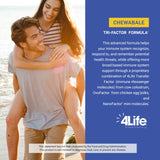 4Life etiqueta del frasco con ingredientes clave visibles, aporta transparencia informativa