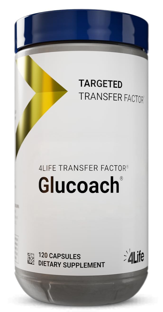 4Life bote frontal de GluCoach con cápsulas vegetales para soporte digestivo