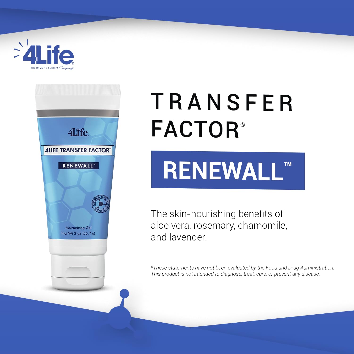 4Life bote abierto de RenewAll con gel transparente demostrando consistencia no grasosa