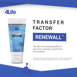 4Life bote abierto de RenewAll con gel transparente demostrando consistencia no grasosa