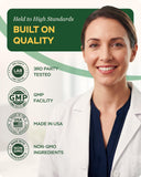 4Well Products ingredientes botánicos (té verde, goldenseal, manzana) organizados
