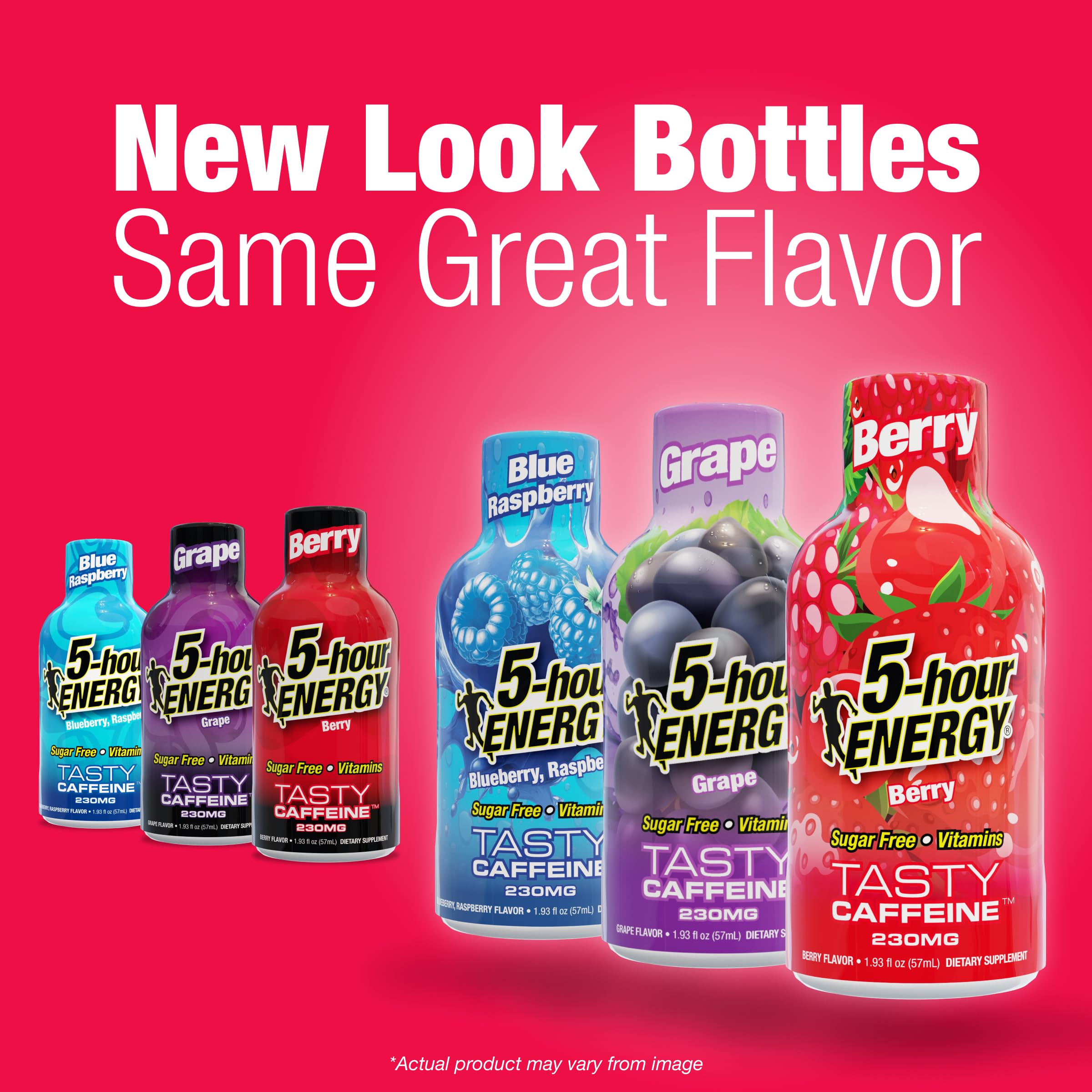 5-hour ENERGY shot Berry enfocado, sabor intenso y sin azúcar