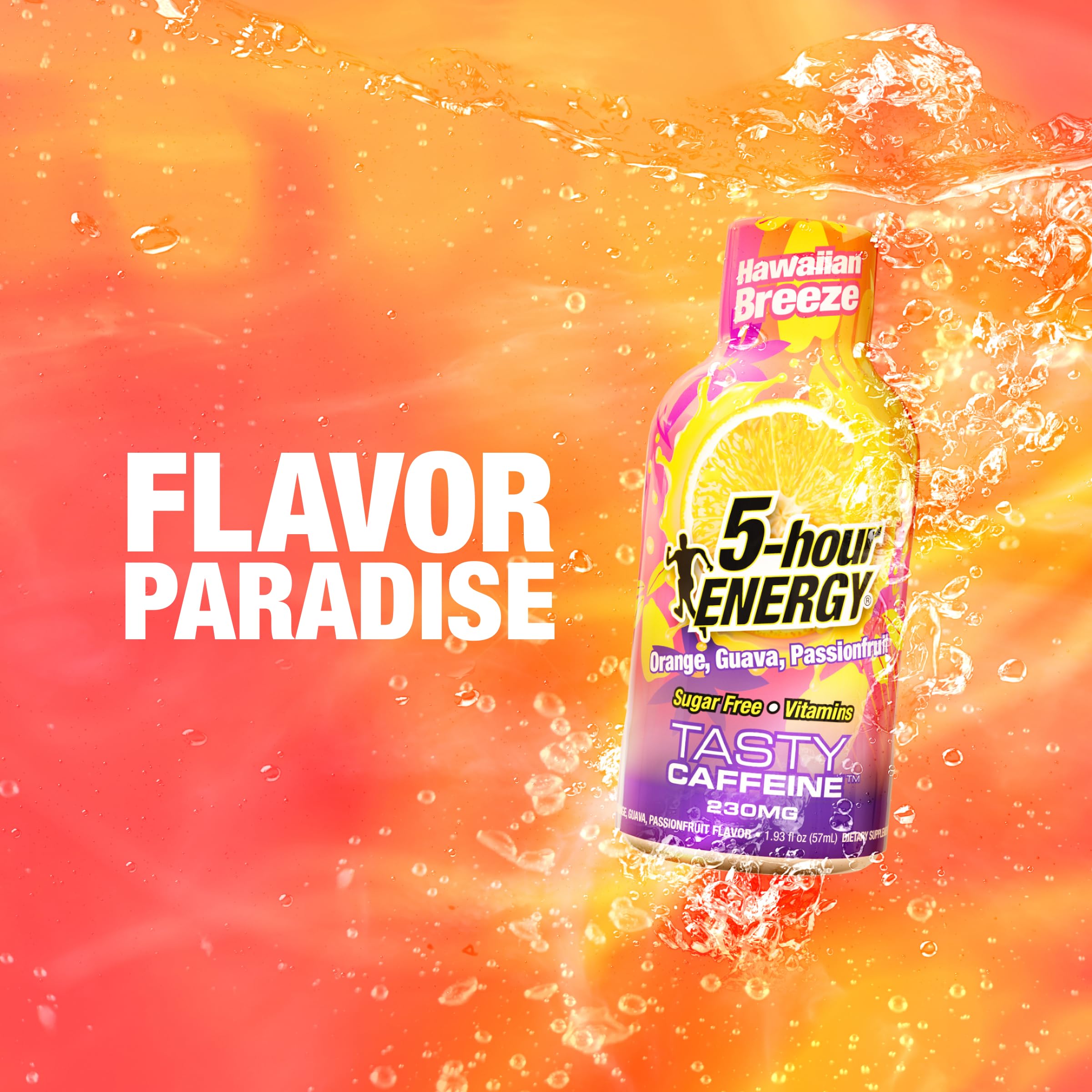 5-hour ENERGY etiqueta y tabla nutricional visible para información clara