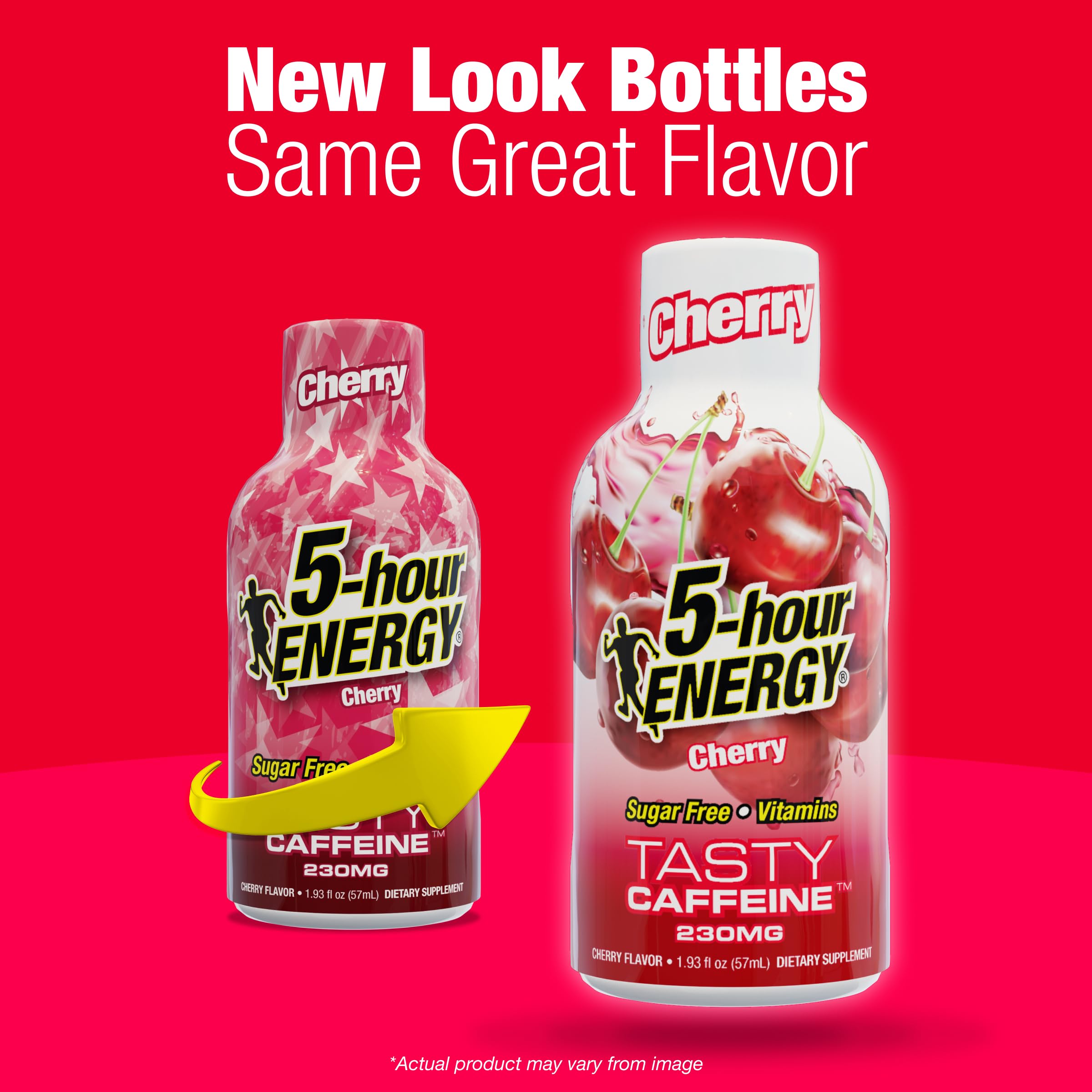 5-hour ENERGY detalle del líquido cherry que resalta el sabor