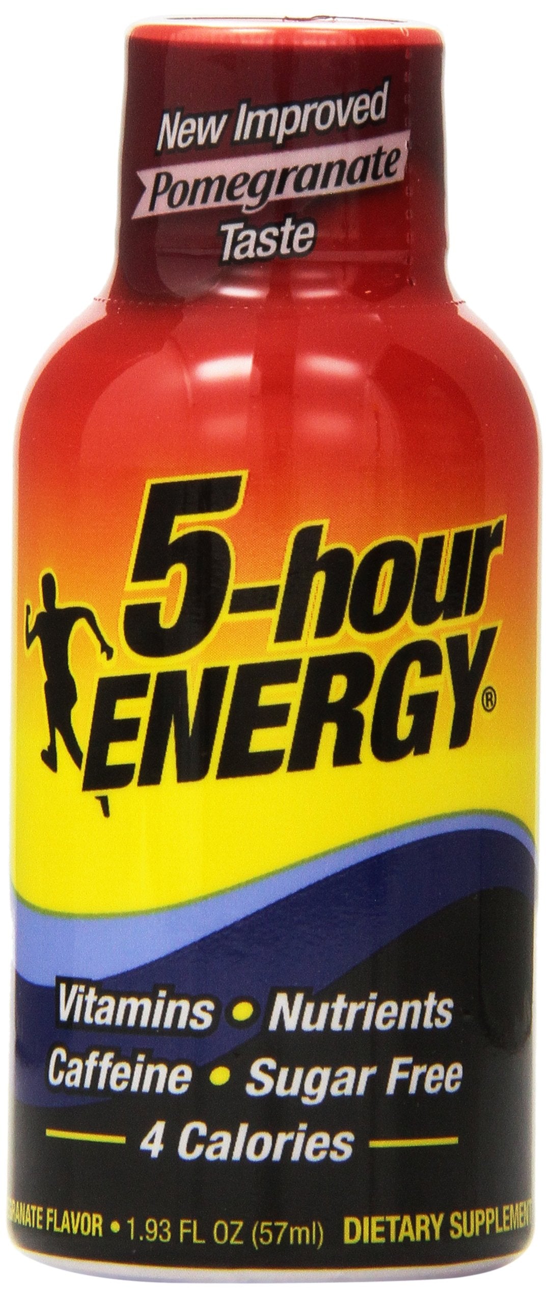 5-hour ENERGY junto a una moneda para mostrar tamaño compacto y portabilidad