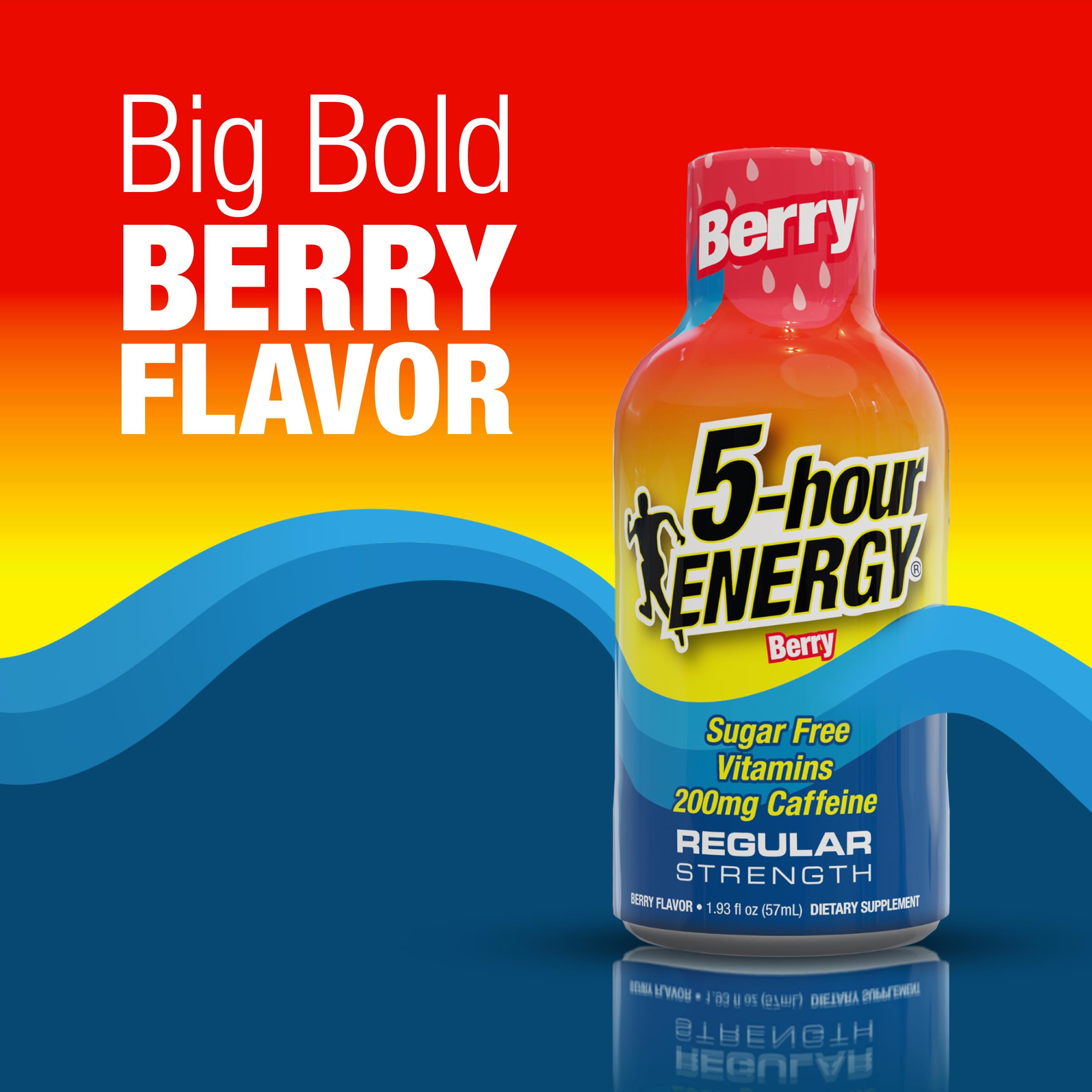 5-hour ENERGY detalle de la etiqueta con información de vitaminas y cafeína