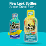 5-hour ENERGY etiqueta con ingredientes y beneficios visibles para usuarios informados