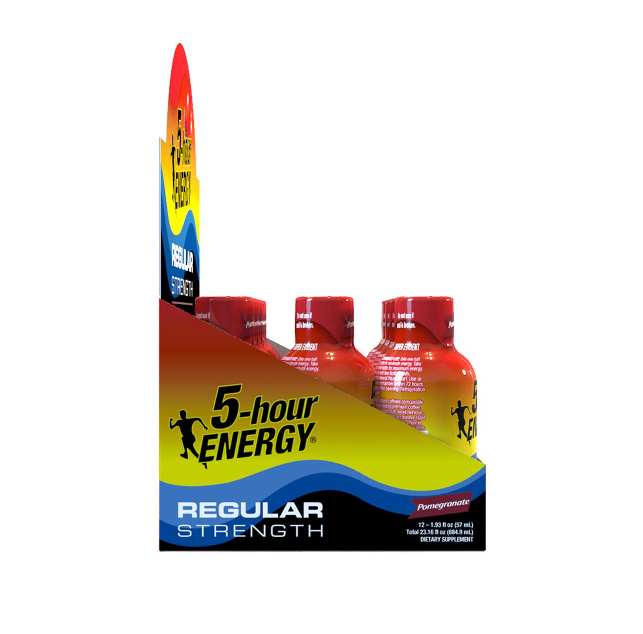 5-hour ENERGY primer plano del líquido pomegranate mostrando color y consistencia