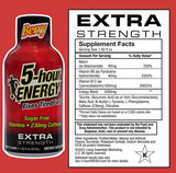 5-hour ENERGY primer plano del envase mostrando etiqueta y diseño claro